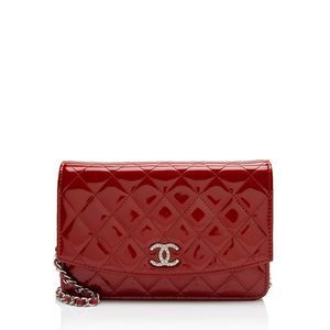 Chanel Patent Leather Classic Wallet on Chain Bag